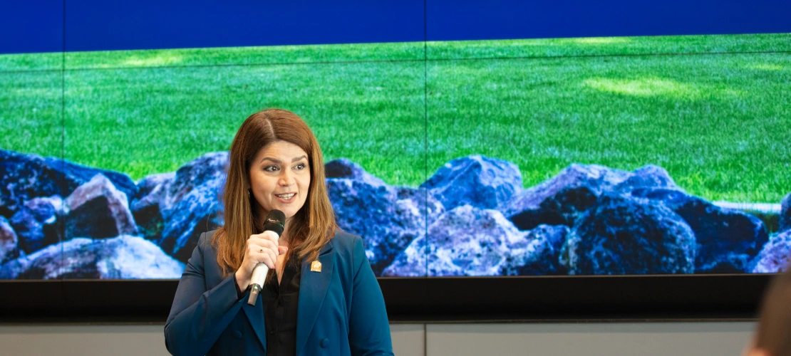 Tucson Mayor Regina Romero speaking at the AZ Healthcare Delegation.