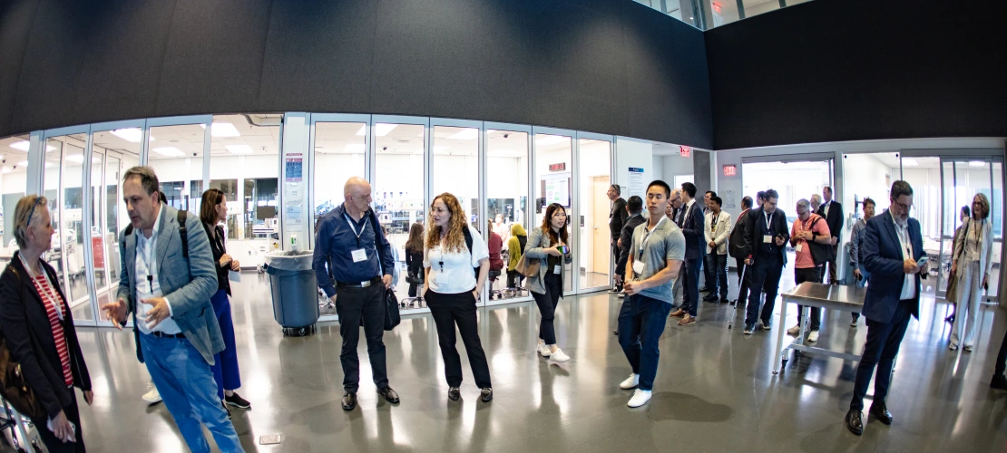 Attendees of the AZ Healthcare Delegation in the Astec lab.