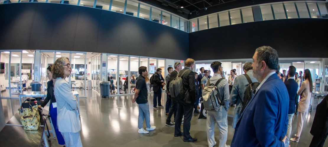 Attendees of the AZ Healthcare Delegation in the Astec lab.