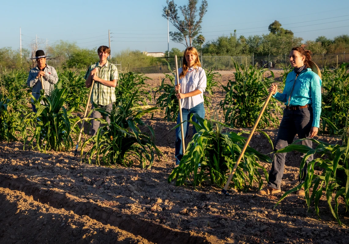 (left to right) Michael Kotutwa Johnson, Dennis Kay Nichols, Greta Marie Cotraccia, and Emily C. Rockey.