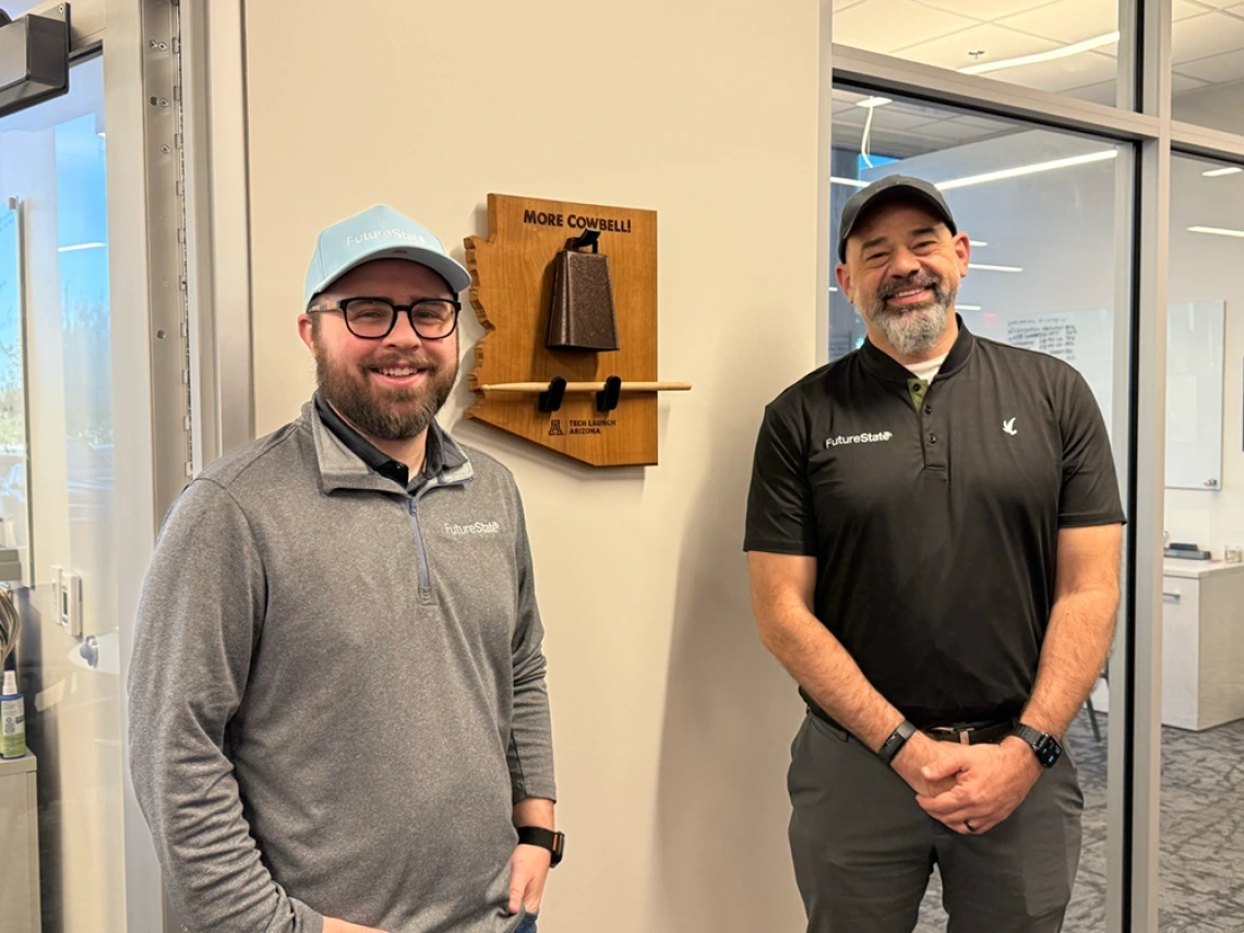 A portrait of Chris Augustine and Joe Harting